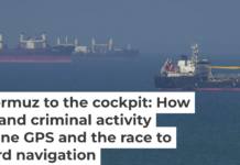 The Strait of Hormuz is just one example of a busy shipping lane where GPS signals are blocked and faked. Asghar Besharati/Getty Images